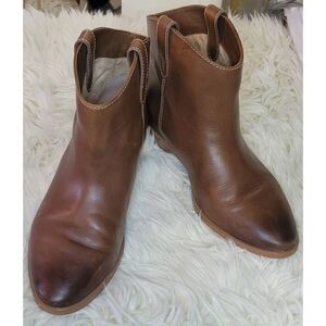 Michael Kors Ashton Women's Brown Leather Ankle Boot Sz 9
